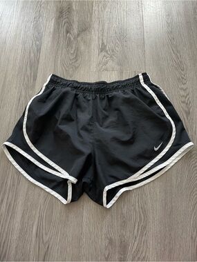 Nike Black Athletic Shorts with White Trim